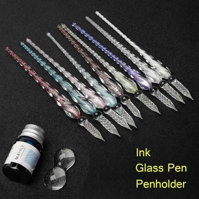 Fountain Pen Ink - Набор цветных хрустальных стеклянных ручек-кистей с